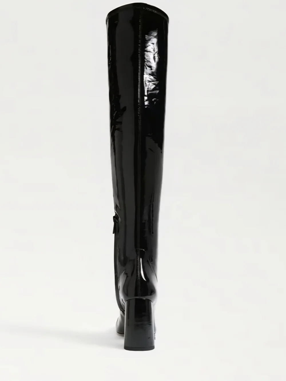 Sam Edelman Cossette Black Patent Over-the-Knee Block Heel Boots